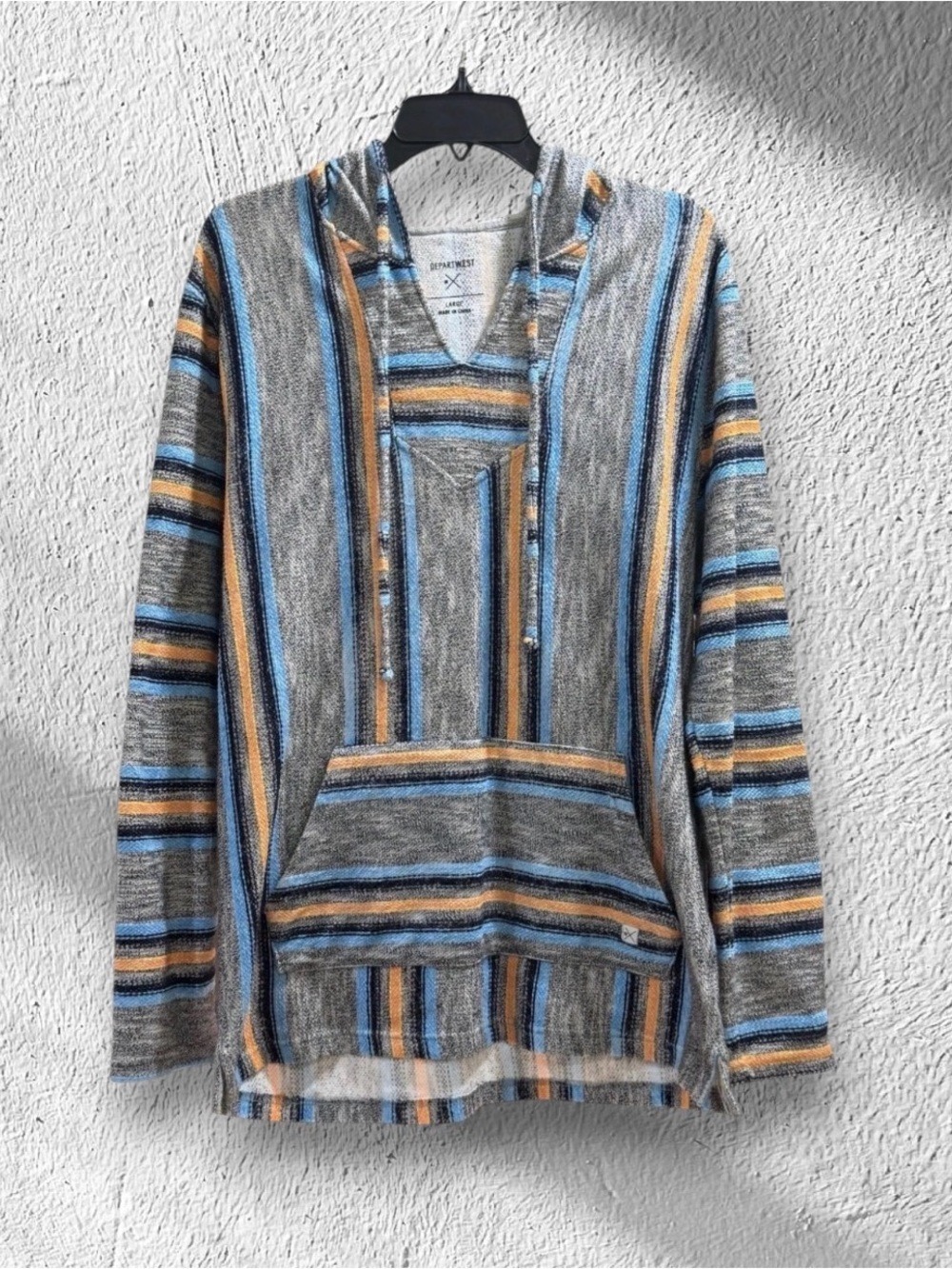 DepartWest Sold by Buckle Mens Hoodie Baja Pullover Size Large
